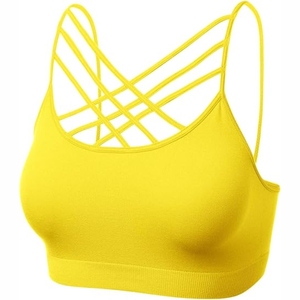 Sujetador deportivo sin costuras de alta calidad para mujer, ropa de entrenamiento transpirable con correas ajustables, Sujetador deportivo - Product Image 5