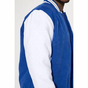 OEM Vente en gros Personnalisable Chenille Broderie Laine Manches Stand Letterman Vintage Baseball Bomber Hiver Respirant Coupe-vent - Product Image 4