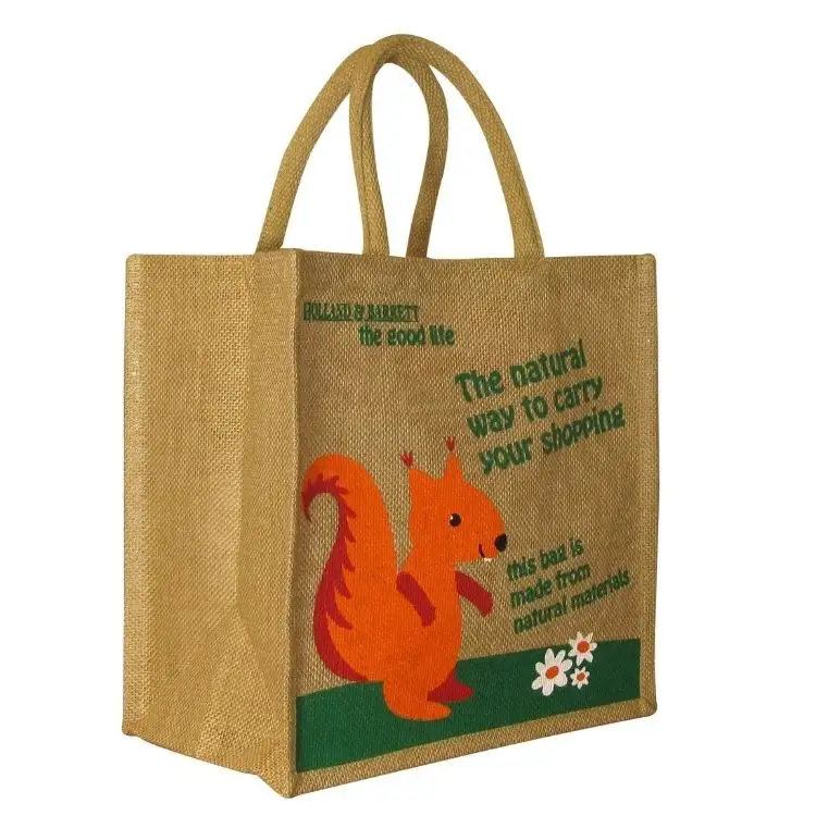Роскошный джутовый мешок, персонализированные экологически чистые многоразовые модные и устойчивые натуральные джутовые сумки для продажи