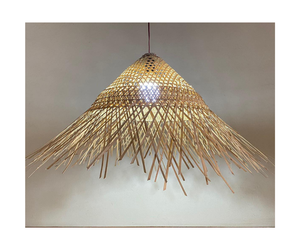 โคมไฟไม้ไผ่สานแบบทำมือสำหรับร้านอาหารโคมไฟแขวนทำจากไม้ไผ่โคมไฟระย้าหวาย - Product Image 4