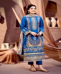 Turkeymoslem vestido conjunto de 3 piezas invierno Abaya clásico Jibab ropa islámica Pakistán Salwar traje - Product Image 5