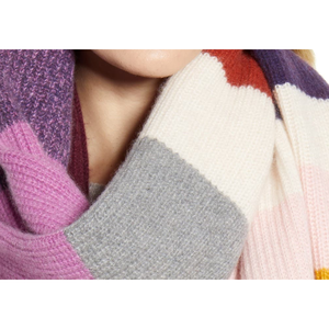 Sciarpa Lunga in Cashmere Lavorato a Maglia per Donna, Invernale, con Logo Jacquard Stampato Personalizzabile per Musulmane, Taglia Unica - Viola - Product Image 2