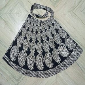 Jupes longues pour femmes, style Bollywood, en coton imprimé, style Rajasthani, avec taille naturelle, en provenance d'Inde - Product Image 4