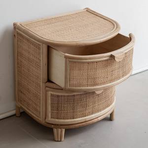 Bedside nightstand side board <b>drawer</b> <b>rattan</b> nightstands for bedroom artistic sideboard OEM customization accept - Product Image 2