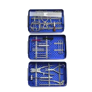 Kit operasi umum Set Instrumental pengurangan gunting Forceps peralatan dokter hewan dasar fraktur ortopedi