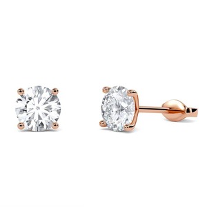 Pendientes de Diseño Elegantes con Diamantes Redondos de 0.30 Ct, Diamantes Cultivados en Laboratorio en Platino, para Ocasiones Especiales y Fiestas - Product Image 2