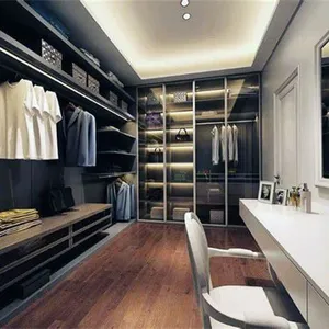 עיצוב מותאם אישית ריהוט חדר שינה בסגנון אירופאי הליכה מודרנית בארון