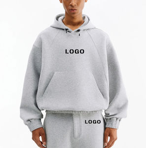 400 Gsm algodón pesado ropa de hombre otoño personalizado deportes chándal hombres Sudadera con capucha pantalones de chándal conjunto Sudadera con capucha Jogger Pantalones - Product Image 4