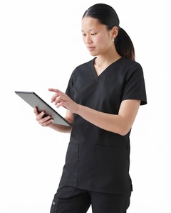 Uniformes Médicos al por Mayor, Conjunto de Uniformes de Enfermería con Logotipo Personalizado, Blusas y Camisas de Hospital, 94% Poliéster, 6% Elastano, al por Mayor - Product Image 3