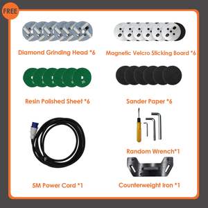 Machine de polissage et de ponçage pour sols en béton, avec bac à poussière pour époxy et terrazzo, pour tampons de polissage - Product Image 5