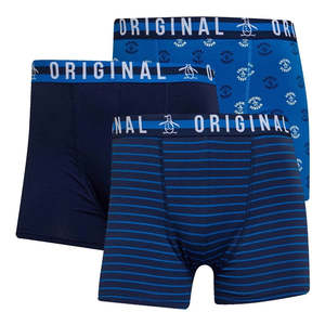 Boxers pour hommes en maille respirante à taille mi-haute, 100% coton, logo à la taille, assortiment de 3 pièces, taille 4XL - Product Image 1