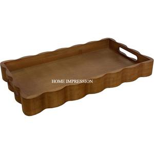 Bandeja Rectangular 100% Madera de un Solo Nivel, Tamaño Personalizable, Calidad Alimentaria, Alta Calidad, Precio Económico para Uso en la Cocina - Product Image 2