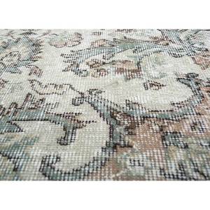 Tapis en laine noué à la main beige-brun vintage pour la maison - Idéal pour salon, couloir, entrée, chambre d'adolescent - Motif médaillon rectangulaire en puzzle - Product Image 3