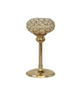 Bougeoir en fer et en métal doré et argenté pour la décoration de la maison bougeoirs en cristal de table de mariage de luxe classique - Product Image 3