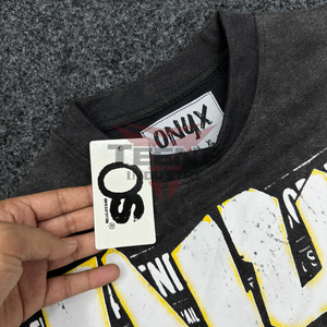 T-shirts courts pour hommes, lavage à l'acide, logo personnalisé 2025, OEM, haute qualité, respirant, polyester/coton écologique, léger - Product Image 3