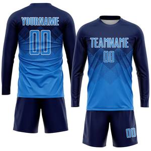 Custom <b>Retro</b> Soccer Jersey Sublimation Blue and White Stripe Blank <b>Football</b> Jersey Quick Dry Breathable <b>Football</b> Jersey - Product Image 4