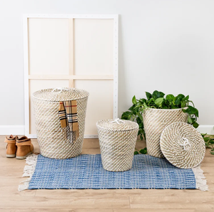 Prix direct d'usine paniers de rangement en jonc de mer Offre Spéciale tissés à la main OEM variété de conceptions panier de jardinière en jonc de mer du Vietnam - Product Image 6