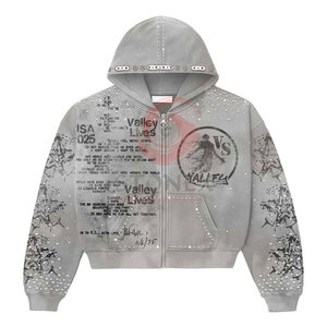 Sudaderas con capucha bordadas con estampado personalizado para mujer, forro polar de algodón 100%, logotipo frontal de Otoño/Invierno, servicio OEM, tamaño de Color personalizado - Product Image 2