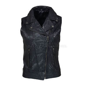 Top Quality Whole Sale Rate 2026 Leather Custom Waistcoat Whole Sale Rate <b>Women</b> Leather <b>Vest</b> Made In Pakistan - Product Image 1