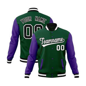 Veste universitaire Letterman personnalisée pour hommes avec numéro d'équipe cousu Service OEM disponible - Product Image 4