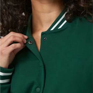 Chaqueta universitaria para mujer, venta al por mayor, abrigo con letras de béisbol con logotipo personalizado, chaqueta de moda de gran tamaño de estilo universitario para ropa de calle - Product Image 4