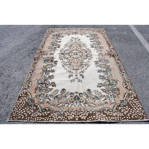 Tapis turc vintage, tapis de 5,4 x 9,2 pieds, grand tapis persan brun - Product Image 5