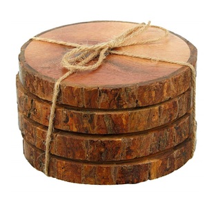 Dessous de verre rond en bois dur vendeur chaud dessous de verre en diatomite absorbant l'eau rapide pour la maison et le bureau - Product Image 5