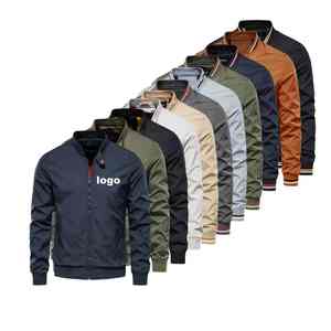 Moda 2025, ropa de calle, chaqueta Bomber con bolsillo y cremallera, logotipo para hombre, chaqueta cortavientos personalizada para hombre, abrigo de alta calidad para hombre - Product Image 4