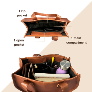 กระเป๋าหนังแท้สีน้ำตาลของผู้หญิงลายพระจันทร์ครึ่งเสี้ยวกระเป๋าถือสุดมันเงาใช้ในชีวิตประจำวันมีซิปที่ทนทานสไตล์วินเทจ - Product Image 5