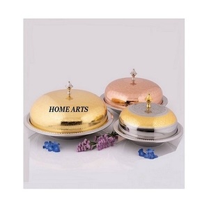 Ensemble de 3 plats à gratin ronds, design doré poli, plat à nourriture chaude, qualité supérieure, plat à riz, plat à nourriture chaude - Product Image 4