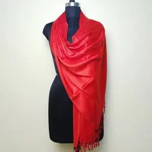 Plain maroon pashmina modal plain scarf shawls for women wear Made in Indian shawls wholesale pricing