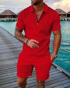 Oversized Men's Fashion Summer Sportswear Vacation Outing New opportunity Men's 100 percent cotton breathable summer <b>T</b>-<b>shirt</b> set - Product Image 2