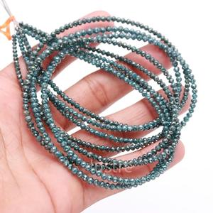 LUSTRE en LD Collar de cuentas de diamantes azules Joyería de cuentas finas 15 pulgadas Strand AAA + Excelente evaluación brillante de terceros - Product Image 3