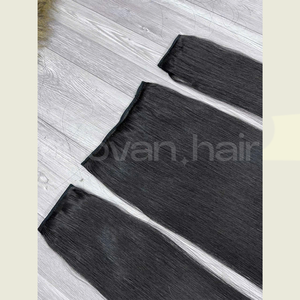 CLIP de longitud personalizado en extensiones de cabello vietnamita virgen humano brillante recto doble dibujado extremos gruesos suministro directo de fábrica - Product Image 2