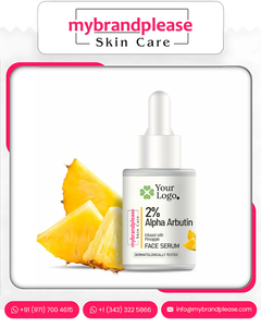 Sérum visage à 2% d'alpha arbutine et d'extrait d'ananas pour un contrôle de la pigmentation éclaircissant et un regain d'éclat - Product Image 2