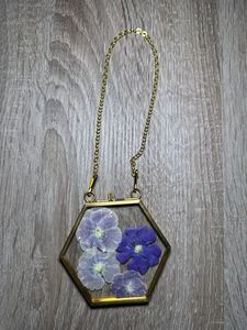 Modern Hexagon Brass Floating Photo <b>Frame</b> Glass Hanging Picture <b>Frame</b> for Pressed Flowers <b>Plant</b> Specimen Wall Decor Ornament - Product Image 3