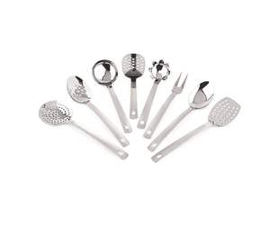 Juego de Utensilios de Cocina (Más de 20 Piezas) de Acero Inoxidable: Cucharón, Cuchara Ranurada, Espumadera, Cuchara Sólida, Espátula Ranurada, Servidor de Pasta - Product Image 2
