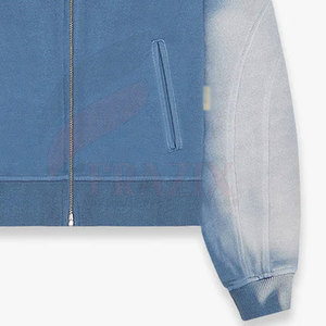 Sweats à capuche de mode en plein air à motif uni avec fermeture à glissière Sun Fade Vêtements d'hiver décontractés dans différents modèles - Product Image 2