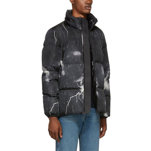 Trending Front Solid Down Puffer Jacket Hooded Quilted Winter Coat 100% Bamboo Fiber Custom Logo OEM Wholesale Manufacturer - Product Image 5