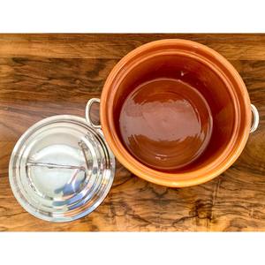 Wiskemann Grand Plat Rond pour Four Couvercle Plaqué Argent Avec Faisan Avec Plat Cocotte en Faïence Résistant au Feu - Product Image 2