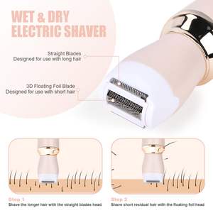 Depiladora Eléctrica 3 en 1 para Mujer, Depiladora USB sin Dolor para Bikini, Axilas, Piernas, Brazos y Rostro con Triple Cuchilla - Product Image 2