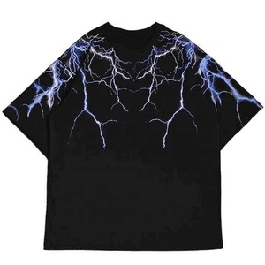2025 New Fashion overseas t shirts tee Streetwear 100% Cotton Distressed Embroidered <b>Patch</b> Short Sleeves T Shirt for Men low moq - Product Image 3
