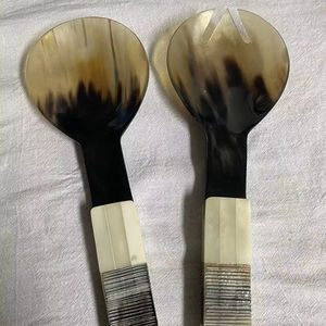 Vente en gros du fabricant Ensemble de petites cuillères en corne Couverts naturels polis pour cuisine Restaurant Ménage Ensemble d'accessoires de table - Product Image 1