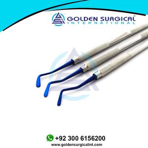 Puntas de titanio azul, instrumento de llenado de plástico plano Dental, amalgama, compuesto, dentadura restauradora, juego Dental, instrumentos quirúrgicos - Product Image 3