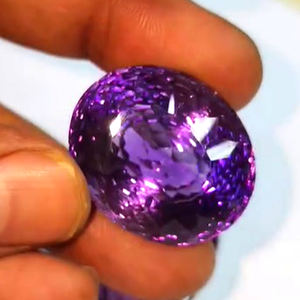 3 Pcs of Natural Amethyst 30mm to 40mm Oval <b>Laser</b> Cut 288 Cts Lot Iroc <b>Sales</b> High Quality Brazil Amethyst Loose Gemstone Facet - Product Image 1