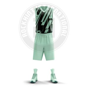Uniforme de basket-ball léger pour équipes, fabriqué en tissu polyester, idéal pour les entraînements, les matchs et les tournois - Product Image 1