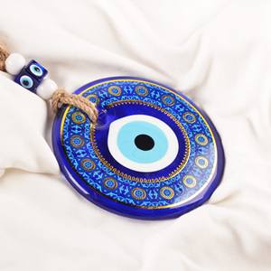 Colgante de pared de ojo malvado hecho a mano 13cm Nazar Boncugu buena suerte encantador arte de cristal decoración para decoración del hogar y regalos - Product Image 3