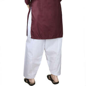 Insight International Premium White Cotton Shalwar for <b>Men</b> Loose Fit Traditional Eastern Pants Factory Wholesale Ethnic Trousers - Product Image 3