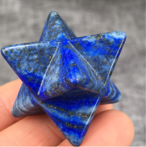 Vente en gros de sculptures d'étoiles Merkaba Pierres précieuses d'agate naturelle Style Feng Shui Lapis Lazuli pour cristal Méditation de guérison et Reiki - Product Image 4