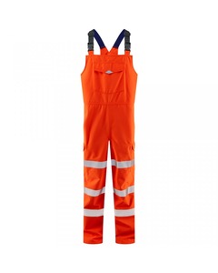 Custom High Visibility Cotton Blend Safety <b>Bibs</b> Brace Dust-proof Anti-Static Workwear Overalls Durable Zipper Front Back Pockets - Product Image 1